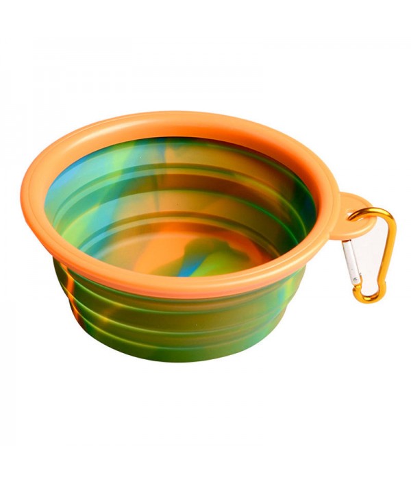 Folding Silicone Pet Bowl Portable Dog Food Drinking Water Feeding Supplies Outdoor Bowl Pet SuppliesfromHome and Gardenon 