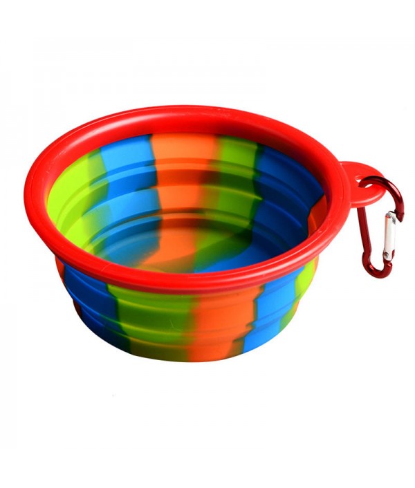 Folding Silicone Pet Bowl Portable Dog Food Drinking Water Feeding Supplies Outdoor Bowl Pet SuppliesfromHome and Gardenon 