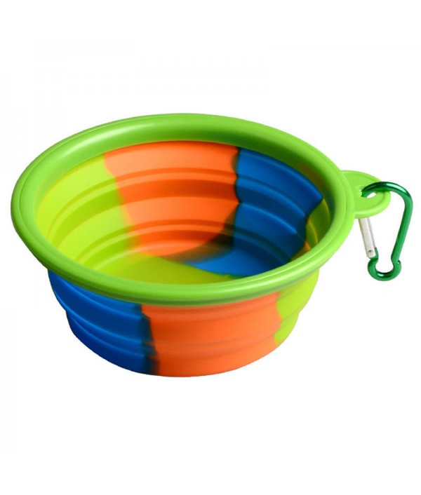 Folding Silicone Pet Bowl Portable Dog Food Drinking Water Feeding Supplies Outdoor Bowl Pet SuppliesfromHome and Gardenon 