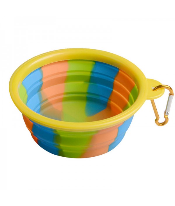 Folding Silicone Pet Bowl Portable Dog Food Drinking Water Feeding Supplies Outdoor Bowl Pet SuppliesfromHome and Gardenon 