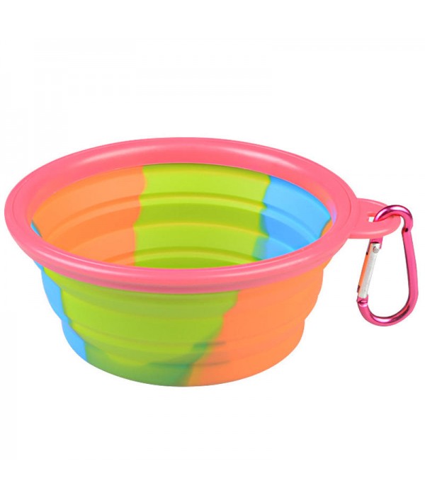 Folding Silicone Pet Bowl Portable Dog Food Drinking Water Feeding Supplies Outdoor Bowl Pet SuppliesfromHome and Gardenon 