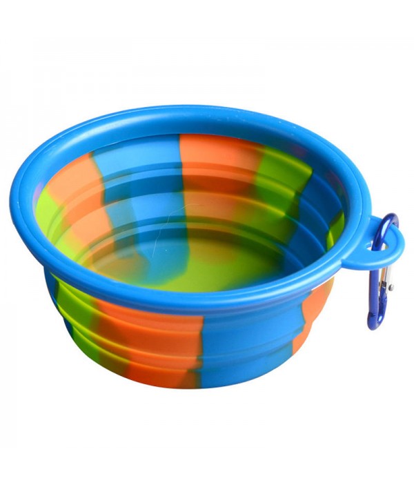 Folding Silicone Pet Bowl Portable Dog Food Drinking Water Feeding Supplies Outdoor Bowl Pet SuppliesfromHome and Gardenon 