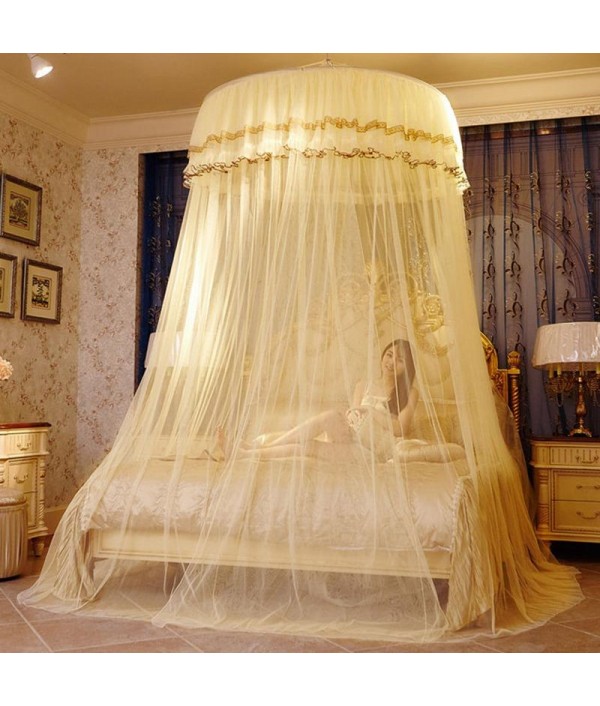 Mosquito Net Bed Canopy Hung Dome Princess Lace Round Tent Netting Curtains Home Bedding RoomHome TextilesfromHome and Gardenon 