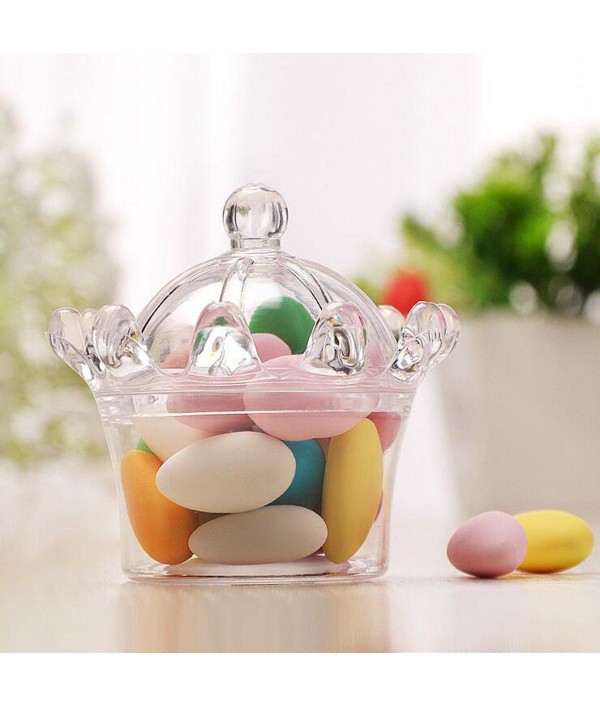  Pcs/Set Plastic Crown Candy Box Wedding Chocolate Cookie Present Holder Kitchen Storage ContainerKitchen,Dining And BarfromHome and Gardenon 