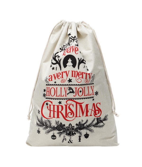 Large Christmas Hessian Santa Sack Stocking Bag Reindeer Gifts Bag Kitchen Storage ContainerKitchen,Dining And BarfromHome and Gardenon 