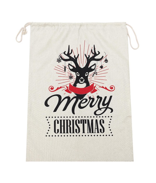 Large Christmas Hessian Santa Sack Stocking Bag Reindeer Gifts Bag Kitchen Storage ContainerKitchen,Dining And BarfromHome and Gardenon 