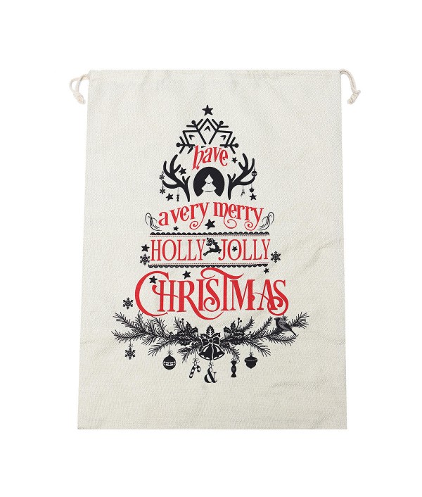 Large Christmas Hessian Santa Sack Stocking Bag Reindeer Gifts Bag Kitchen Storage ContainerKitchen,Dining And BarfromHome and Gardenon 