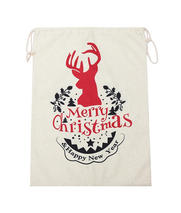 Large Christmas Hessian Santa Sack Stocking Bag Reindeer Gifts Bag Kitchen Storage ContainerKitchen,Dining And BarfromHome and Gardenon 