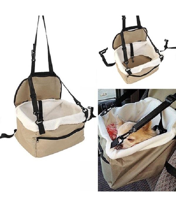 Portable Soft Safety Dog Cat Puppy Carrier Cage Car Booster Seat Travel Tote Storage BasketsPet SuppliesfromHome and Gardenon 